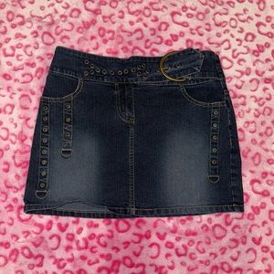 Denim mini skirt